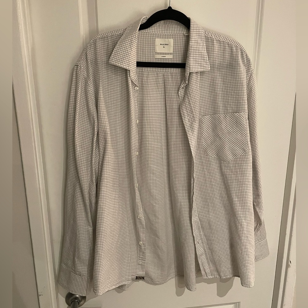 Billy Reid Checkered Button-Up Shirt Sz XL